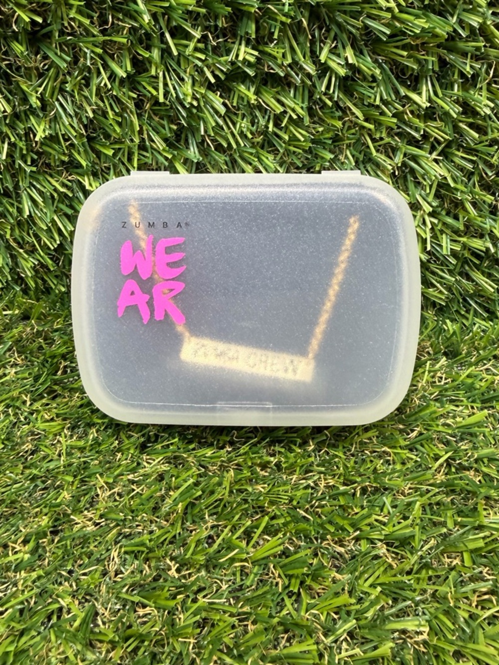 Zumba Gold Tone Brass Bar Necklace Cable Chain Lobster Clasp Nickel-Free Signed